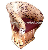 sillon equipal de piel para restaurante cheeta