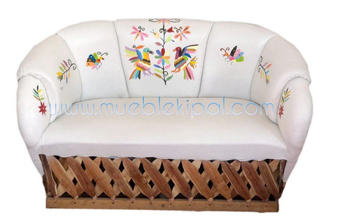 Love seat Mediterráneo con Otomi.