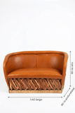 Love Seat de Equipal / Modelo tradicional