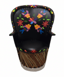 Silla Equipal de piel para restaurante B19 Otomi