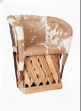 Silla Equipal tradicional de piel con pelo