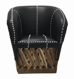 Sillón Equipal de piel Charro